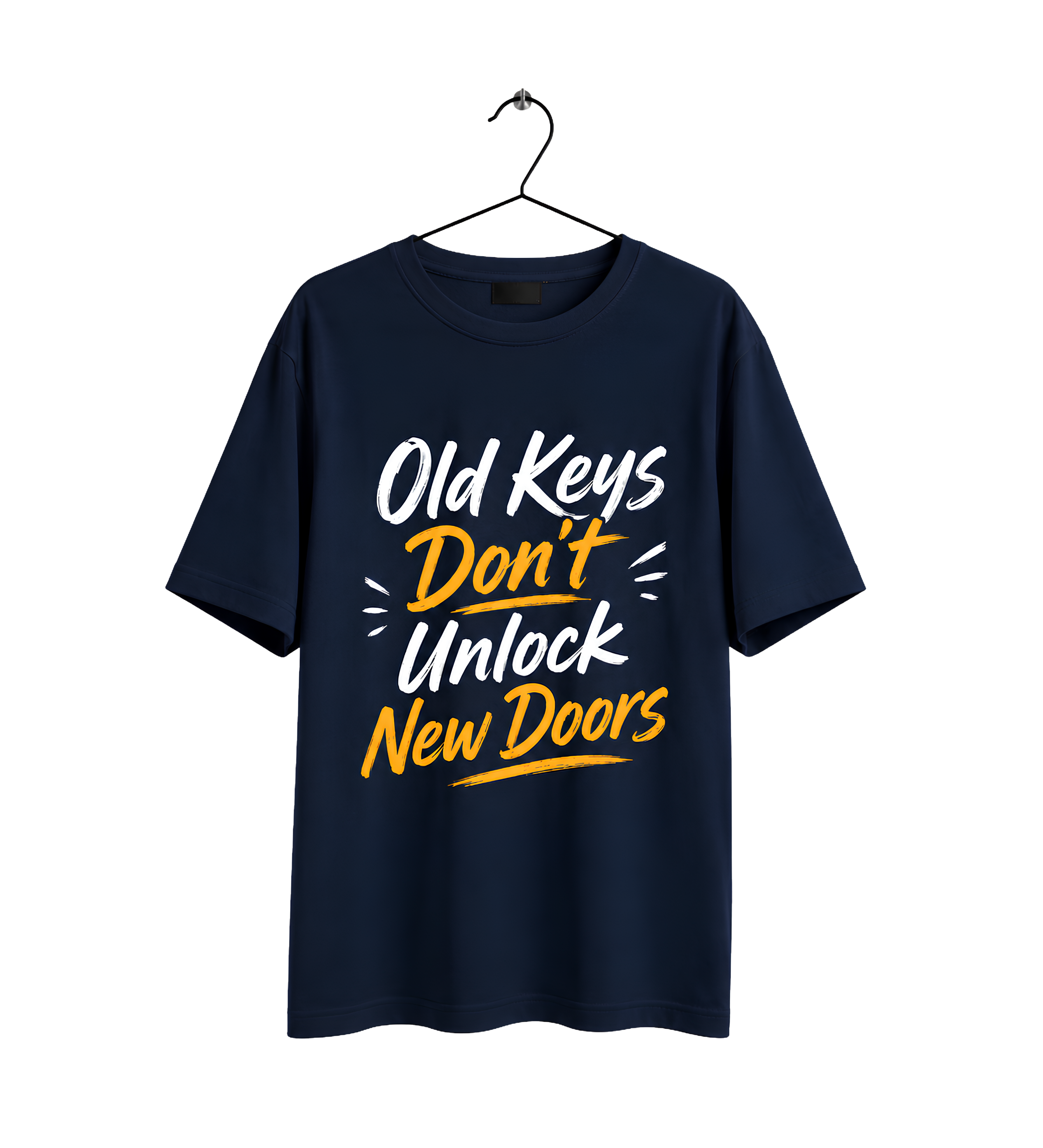 Old Keys Don’t Unlock New Doors Oversized UT27 T-Shirt – Motivational Streetwear