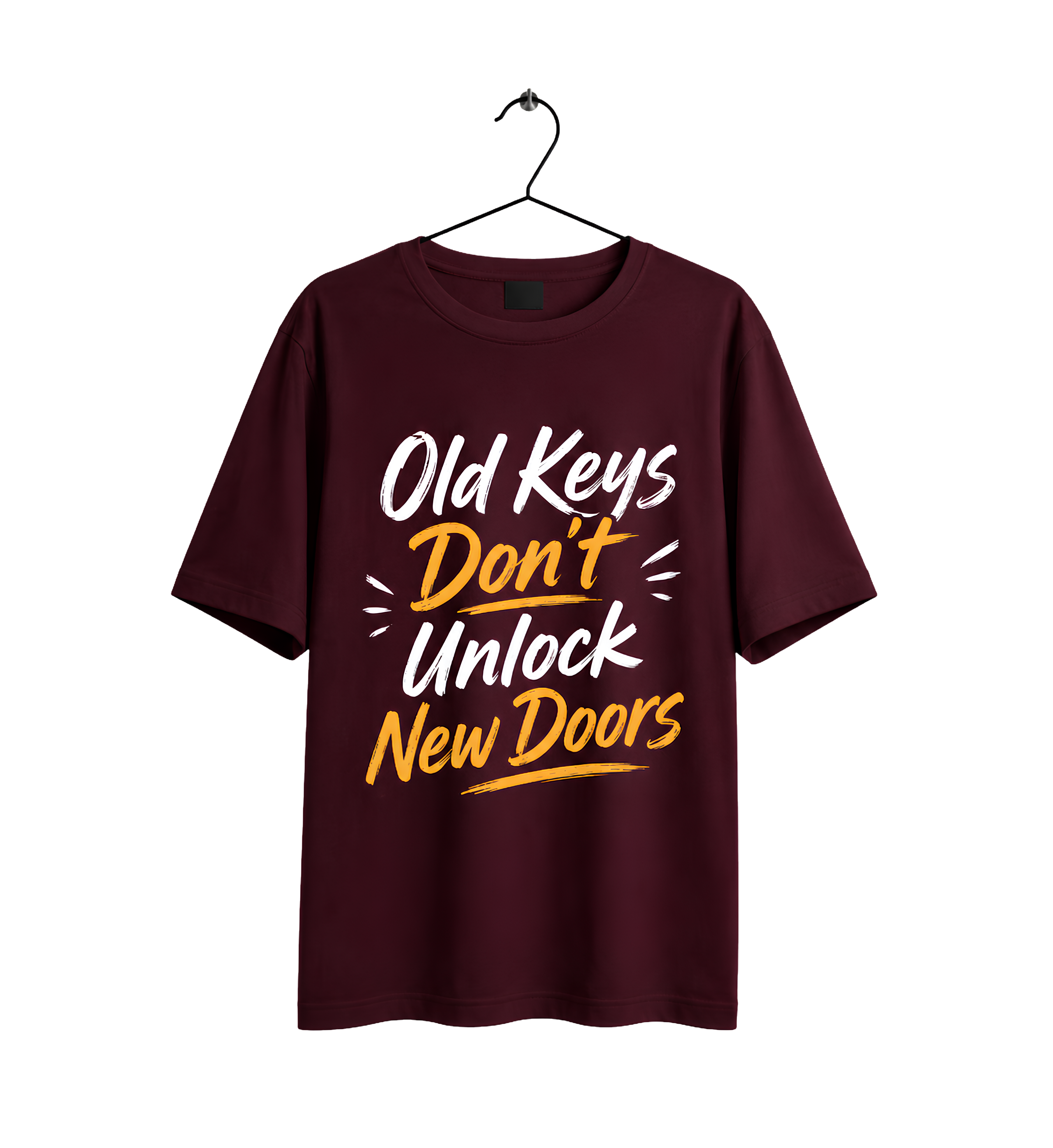 Old Keys Don’t Unlock New Doors Oversized UT27 T-Shirt – Motivational Streetwear