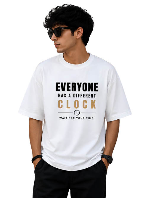 Everyone Has a Different Clock – Oversized Graphic T-Shirt