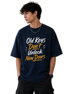 Old Keys Don’t Unlock New Doors Oversized UT27 T-Shirt – Motivational Streetwear