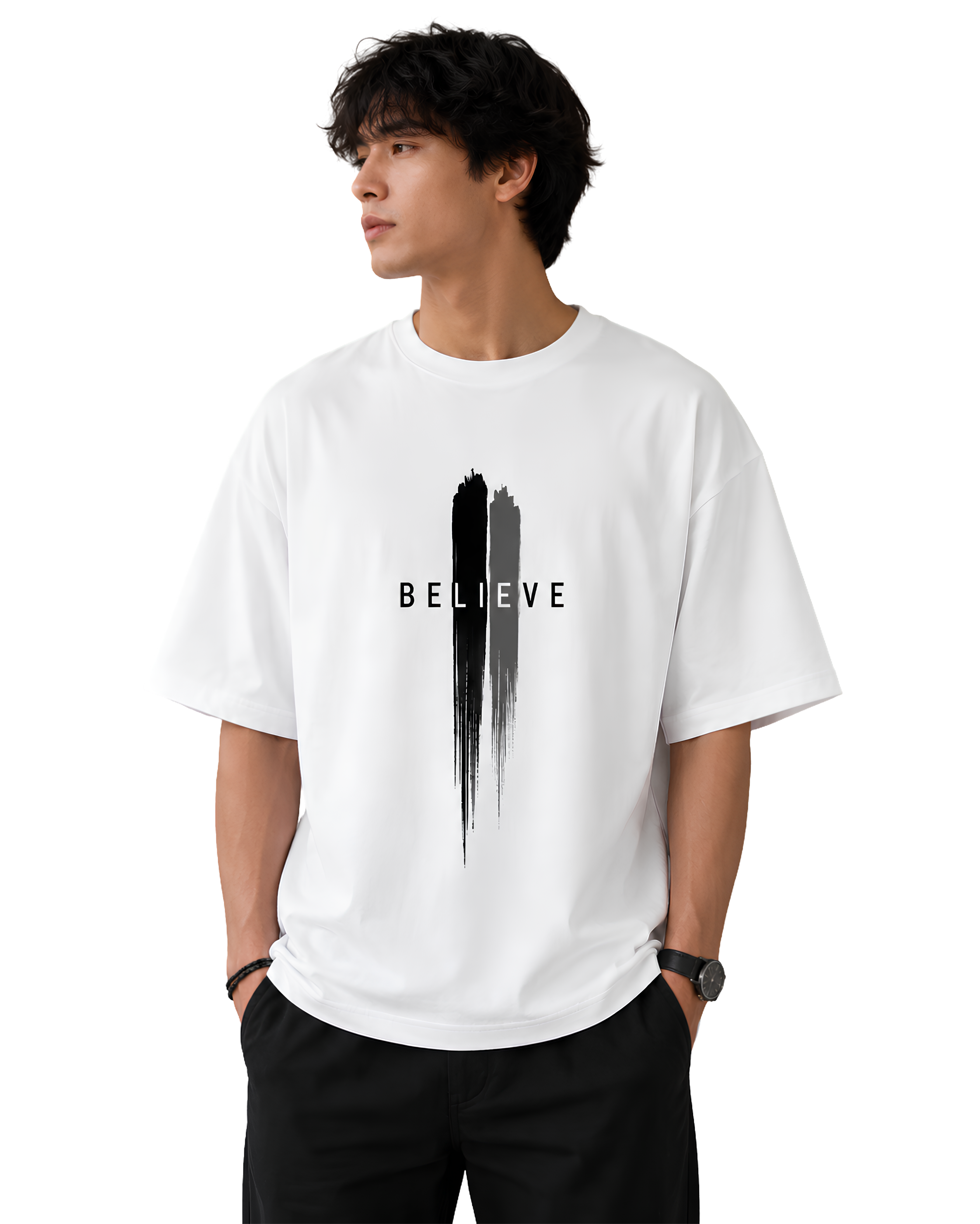 Believe Graphic Oversized T-Shirt