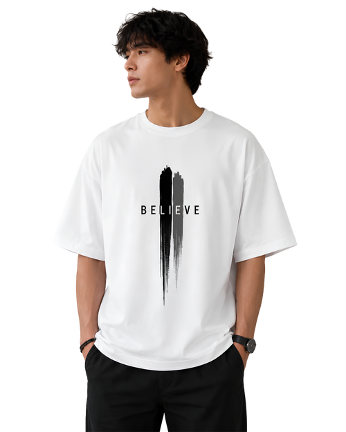 Believe Graphic Oversized T-Shirt