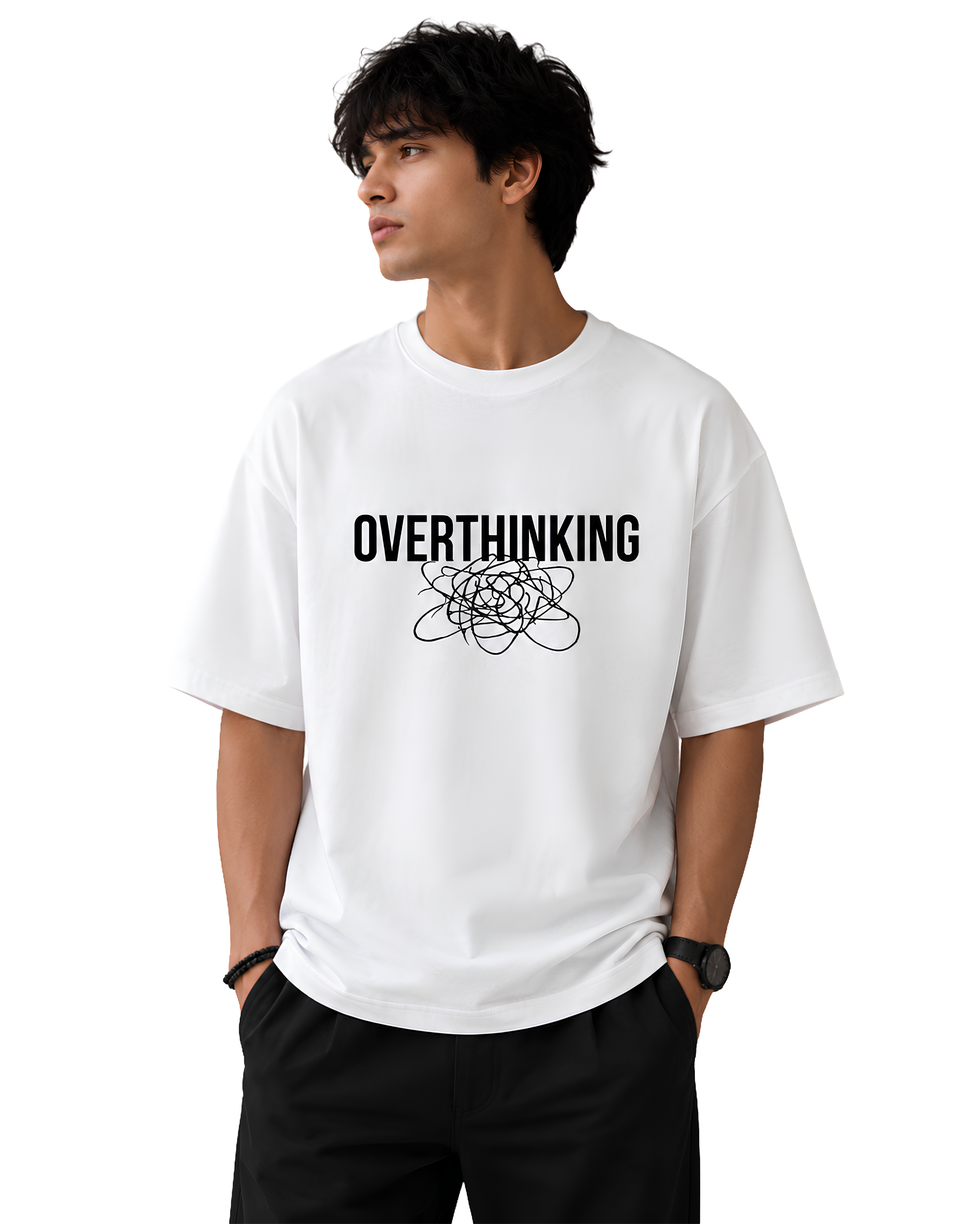 Overthinking Graphic Oversized T-Shirt