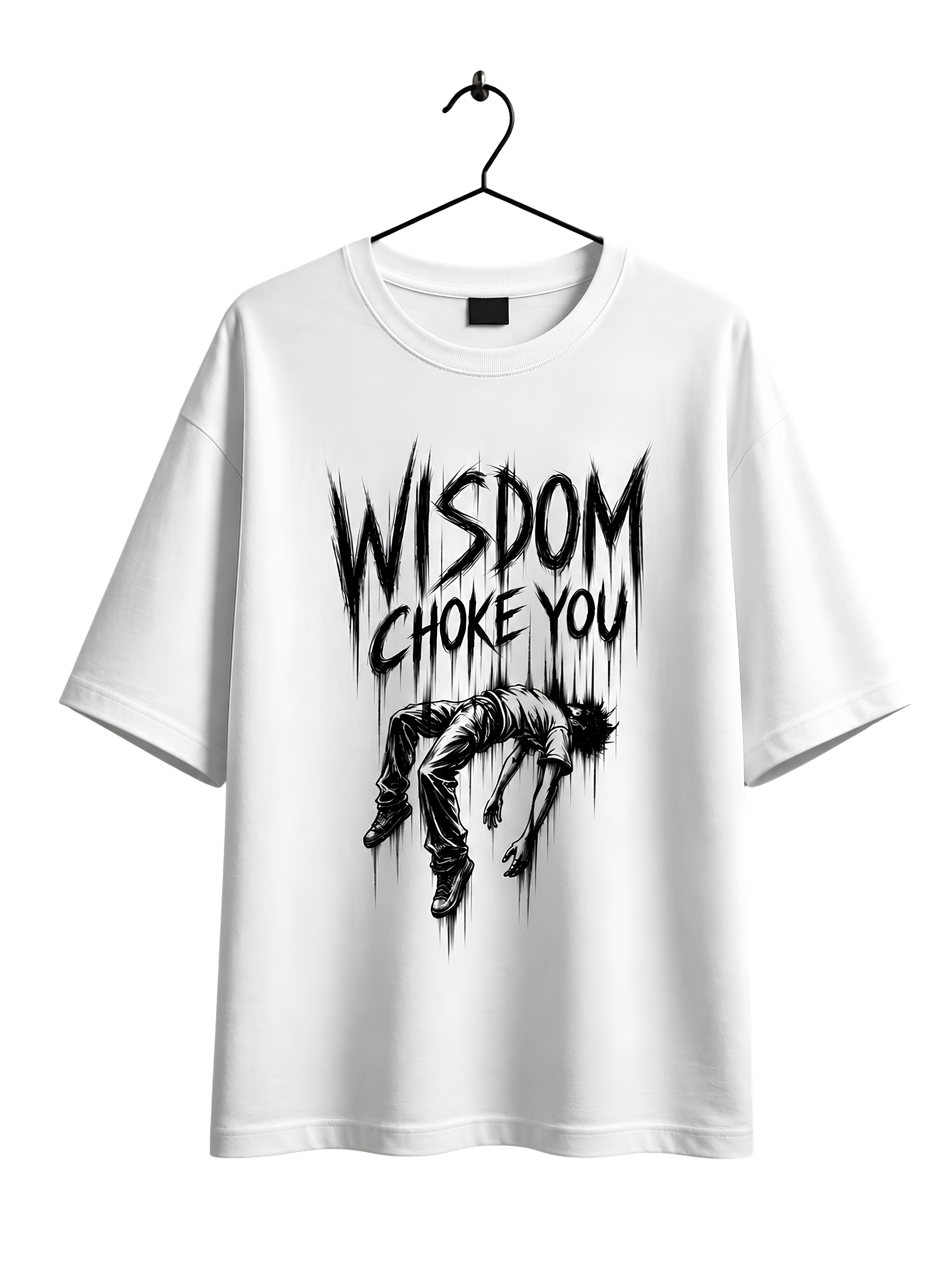 Wisdom Choke You Oversized Graphic T-Shirt