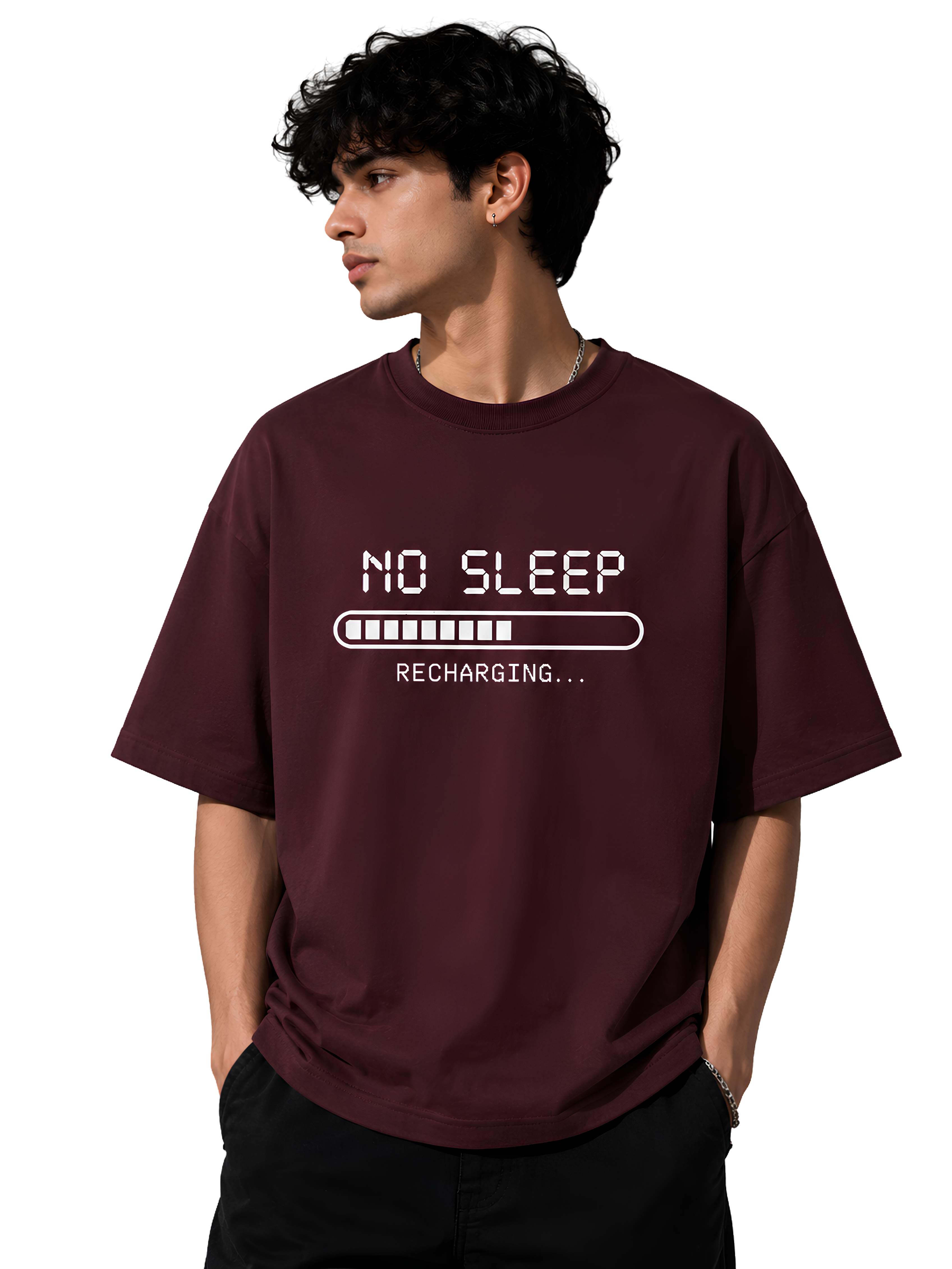 No Sleep Oversized Graphic T-Shirt