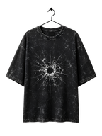 Broken Glass Acid Wash Oversized T-Shirt